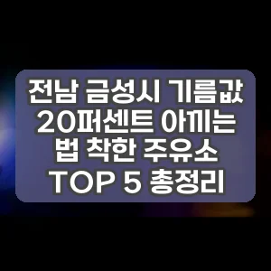 전남 금성시 기름값 20퍼센트 아끼는 법 착한 주유소 TOP 5 총정리